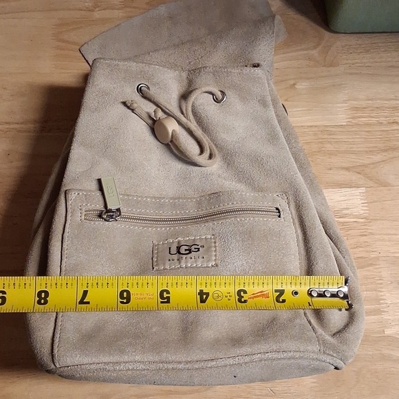 Ugg Mini Suede Leather Backpack Beige  RARE main image 7